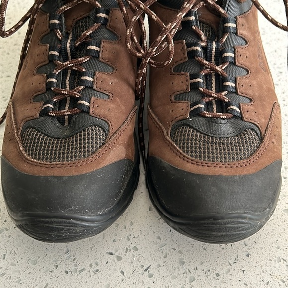 Asolo Quasar Brown Leather Vibram Sole Ankle Lace Up Unisex Hiking Boots - M7/W9 - Picture 6 of 13